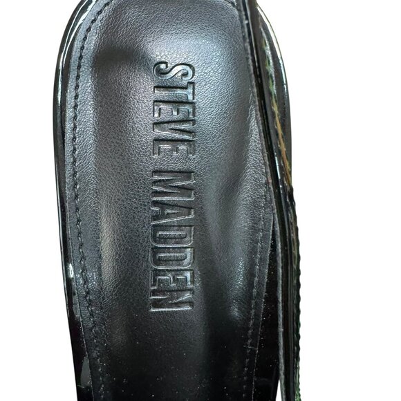 Steve Madden Black Patent Rhinestone Slingback Heels NWT | Size 8 - Picture 2 of 7